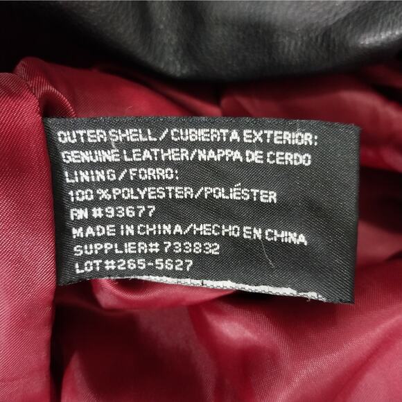 WORTHINGTON! SLEEK BLACK GENUINE LEATHER HIDDEN FRONT POCKET JACKET COAT! SZ PXL - Picture 10 of 12